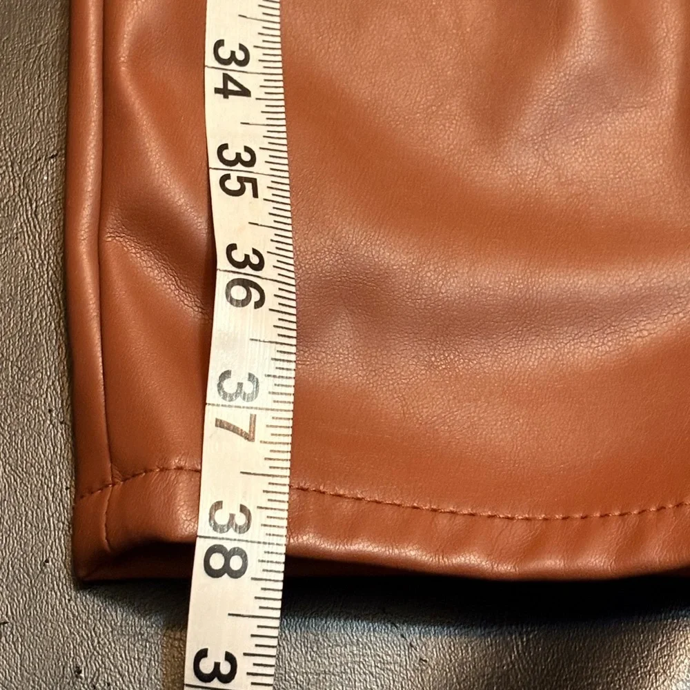 Torrid Perfect Skinny Faux Leather Mid Rise Pant in Color Rootbeer size 16R